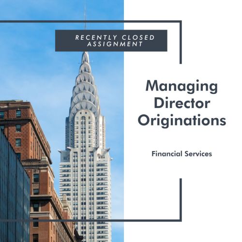 Managing Director Origination - Financial Service